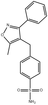 4-[(5-甲基-3-苯基-4-异恶唑基)甲基]苯磺酰胺, 1391052-01-9, 结构式