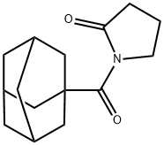 1-(金刚烷-1-羰基)吡咯烷-2-酮 结构式