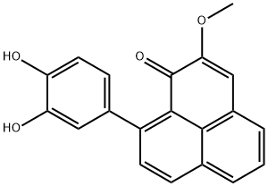 9-(3,4-二羟基苯基)-2-甲氧基-1H-萘嵌苯-1-酮 结构式