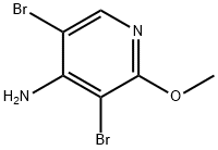3,5-ジブロモ-2-メトキシピリジン-4-アミン 化学構造式