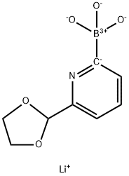 (6-(1,3-ジオキソラン-2-イル)ピリジン-2-イル)トリヒドロキシほう酸リチウム 化学構造式