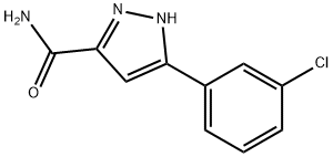 3-(4-氯苯基)-1H-吡唑-5-甲酰胺 结构式