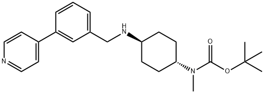 メチル(4-((3-(ピリジン-4-イル)ベンジル)アミノ)シクロヘキシル)カルバミン酸TERT-ブチル 化学構造式