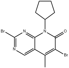 Pyrido[2,3-d]pyriMidin-7(8H)-one, 2,6-dibroMo-8-cyclopentyl-5-Methyl- Structure