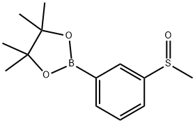 3-甲基亚磺酰基苯硼酸频哪醇酯, 1416367-04-8, 结构式