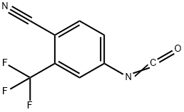 4-异氰酸基-2-(三氟甲基)苯腈, 143782-18-7, 结构式