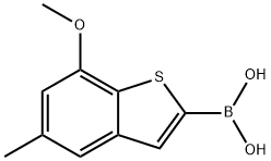 7-甲氧基-5-甲基-苯并噻砜-2-硼酸, 1443531-60-9, 结构式