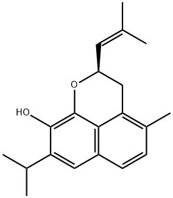 (2R)-2,3-二氢-4-甲基-8-异丙基-2-(2-甲基-1-丙烯-1-基)萘并[1,8-BC]吡喃-9-醇 结构式