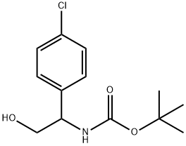 (1-(4-クロロフェニル)-2-ヒドロキシエチル)カルバミン酸TERT-ブチル 化学構造式