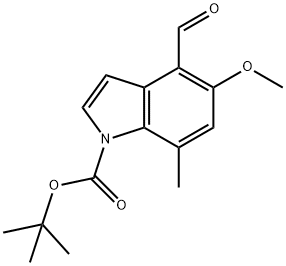 5-甲氧基-7-甲基-T-BOC-1H-吲哚-4-甲醛, 1481631-51-9, 结构式