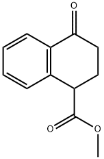 4-オキソ-1,2,3,4-テトラヒドロナフタレン-1-カルボン酸メチル 化学構造式