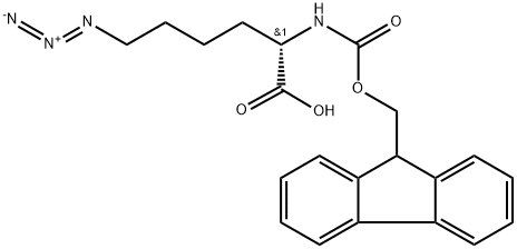 (2S)-N-FMOC-6-叠氮基己酸 结构式