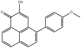 2-羟基-4-(4-甲氧基苯基)-1H-萘嵌苯-1-酮 结构式