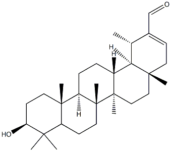 (3BETA,18ALPHA,19ALPHA)-3-羟基乌苏-20-烯-30-醛 结构式