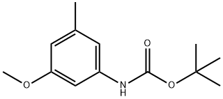 (3-甲氧基-5-甲基苯基)氨基甲酸叔丁酯, 161620-94-6, 结构式
