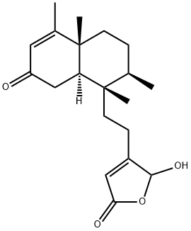 5-羟基-4-[2-(1,2,3,4,4A,7,8,8A-八氢-1,2,4A,5-四甲基-7-氧代-1-萘基)乙基]-2(5H)-呋喃酮 结构式