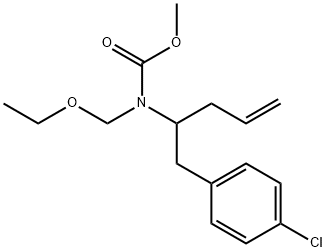CarbaMic acid, [1-[(4-chlorophenyl)Methyl]-3-butenyl](ethoxyMethyl)-, Methyl ester (9CI) Struktur