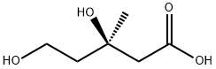 (3R)-3,5-ジヒドロキシ-3-メチル吉草酸 化学構造式