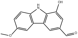 1-羟基-6-甲氧基-9H-咔唑-3-甲醛 结构式