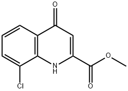 8-氯-4-氧代-1,4-二氢喹啉-2-甲酸甲酯 结构式
