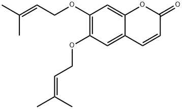 6,7-二[(3-甲基-2-丁烯基)氧基]香豆素 结构式