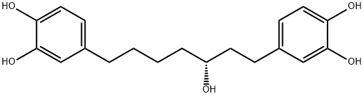 (R)-1,7-双-(3,4-二羟基苯基)-5-羟基庚烷 结构式
