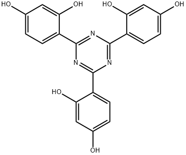 2,4,6-tris(2,4-dihydroxyphenyl)-1,3,5-triazine Struktur