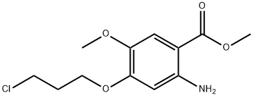 2-氨基-4-(3-氯丙氧基)-5-甲氧基苯甲酸甲酯 结构式
