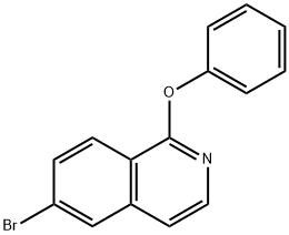 1-苯氧基-6-溴异喹啉 结构式