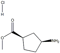 顺式-3-氨基环戊烷甲酸甲酯盐酸盐 结构式