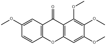 1,2,3,7-四甲氧基口山酮 结构式