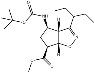 (1S-4R)-4-[[(1,1-diMethylethoxy)carbonyl]aMino]- 2-Cyclopentene-1-carboxylic acid Methyl ester Structure