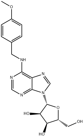 N-(4-メトキシベンジル)アデノシン 化学構造式