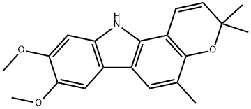 柯九里香甲碱, 24123-92-0, 结构式