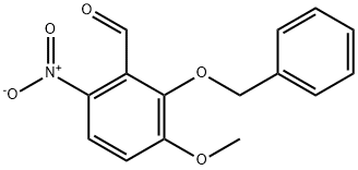 2-Benzyloxy-3-Methoxy-6-nitrobenzaldehyde Struktur