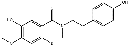 2-BroMo-5-hydroxy-N-(4-hydroxyphenethyl)-4-Methoxy-N-MethylbenzaMide Structure
