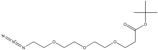 3-[2-[2-(2-叠氮基乙氧基)乙氧基]乙氧基]丙酸叔丁酯 结构式