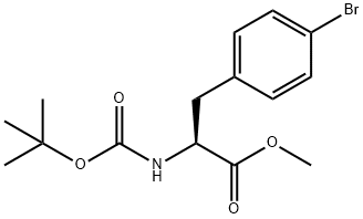 N-BOC-4-溴-L-苯丙氨酸甲酯 结构式