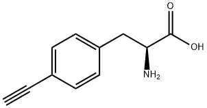 4-乙炔基-L-苯丙氨酸 HCL, 278605-15-5, 结构式