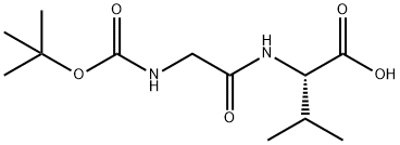 (S)-2-(2-((TERT-ブチルトキシカルボニル)アミノ)アセトアミド)-3-メチルブタン酸 化学構造式