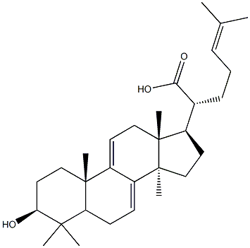 3β-ヒドロキシ-5α-ラノスタ-7,9(11),24-トリエン-21-酸 化学構造式