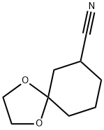 1,4-二氧杂螺[4.5]癸烷-7-甲腈 结构式