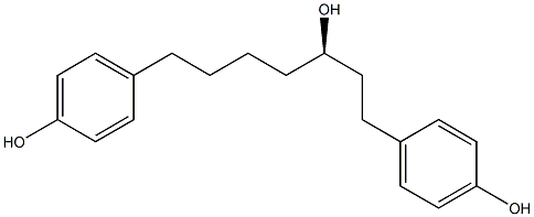(R)-(-)-1,7-双对羟基苯基-3-庚醇 结构式