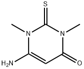 6-氨基-2,3-二氢-1,3-二甲基-2-硫代-4(1H)-嘧啶酮, 3120-52-3, 结构式