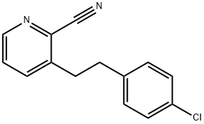 3-[2-(4-氯苯基)乙基]-2-吡啶甲腈 结构式