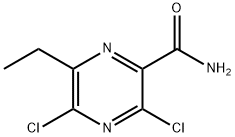 3,5-Dichloro-6-ethylpyrazinecarboxamide Struktur