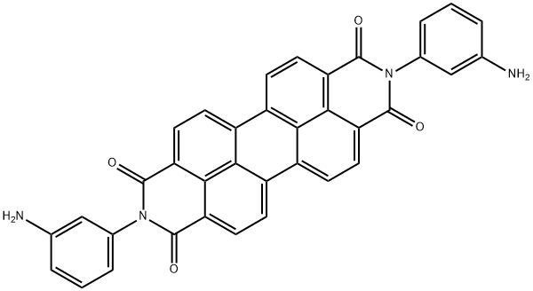 N,N-双(3-氨基苯基)-3,4,9,10-苝四羧酸二酰亚胺 结构式