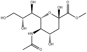(4S,5R,6R)-5-乙酰氨基-2,4-二羟基-6 - ((1R,2R)-1,2,3-三羟丙基), 32766-94-2, 结构式