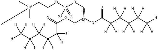 1,2-dihexanoyl-d22-sn-glycero-3-phosphocholine Structure