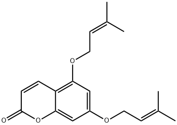 5,7-Bis[(3-methyl-2-butenyl)oxy]-2H-1-benzopyran-2-one Structure